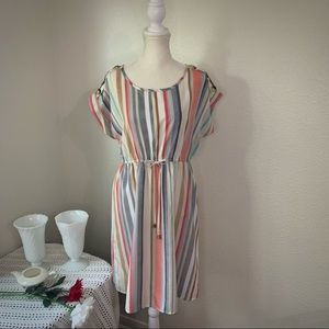 Striped Midi Dress by Blush, Sz M